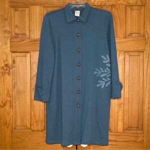 NWOT Blair Long Lightweight Embroidered Jacket Size L